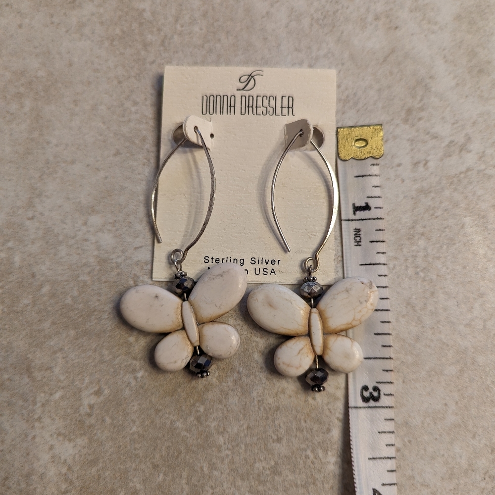 Donna Dressler Sterling Silver and Natural Stone 🦋 Butterfly Set - Picture 4 of 9